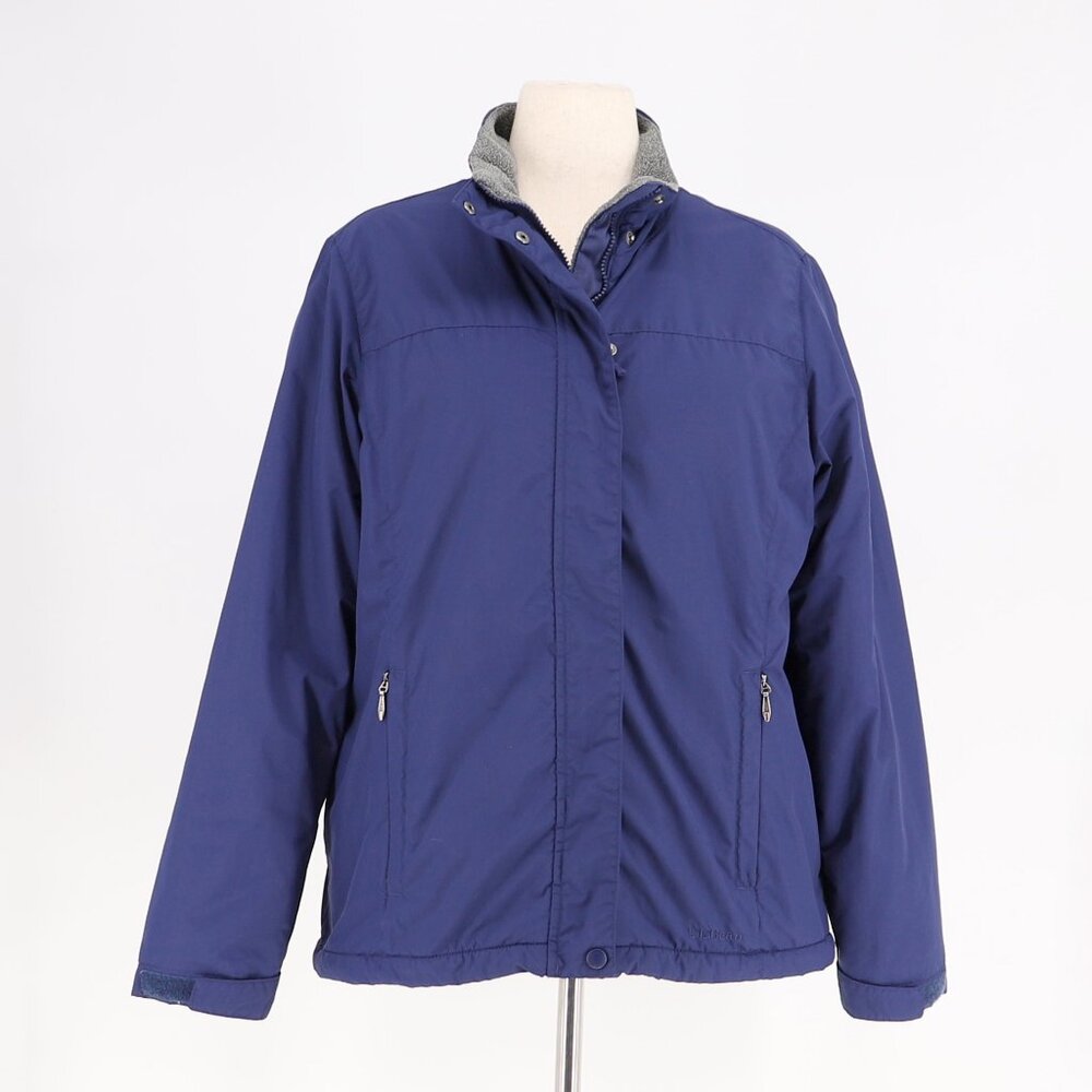 L.L.BEAN Women's Fleece Lined Zip-Up Jacket Thinsulate Blue Size L